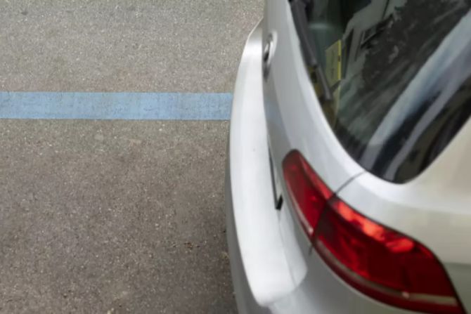 Auto Blaue Zone Parkplatz