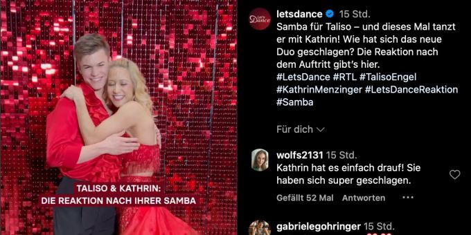 Sie bringt Taliso Engel zum Strahlen: Kathrin Menzinger. taliso engel