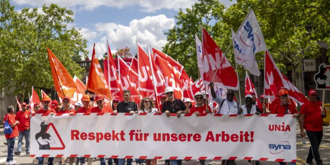 Bauarbeiter Demo Zürich