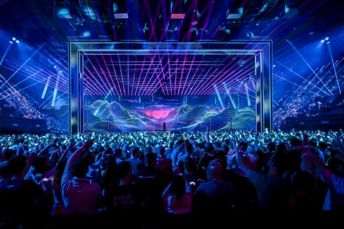 Das Bühnenbild des Eurovision Song Contest 2025. Eurovision Song Contest