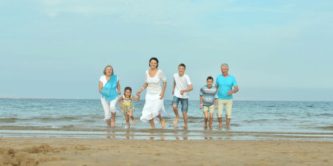 Familie, Strand