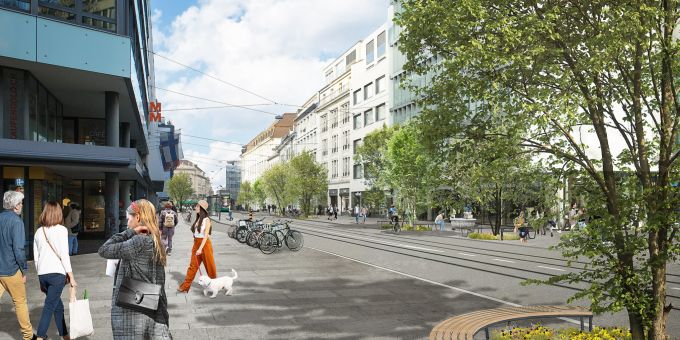 So soll die Aeschenvorstadt bald aussehen. Aeschenvorstadt