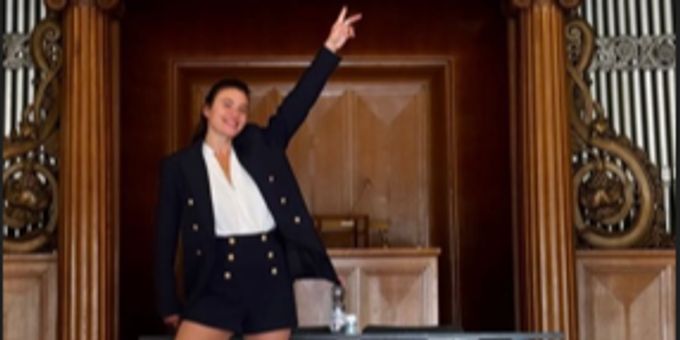Die Influencerin hatte an der ZHAW-Prüfung am Dienstagmorgen sichtlich Spass. ZHAW