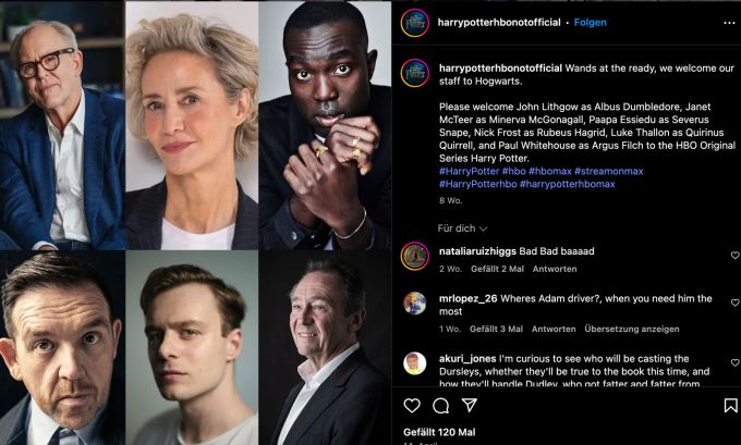Diese Schauspieler übernehmen Erwachsenenrollen in der neuen Serie. harry potter serie