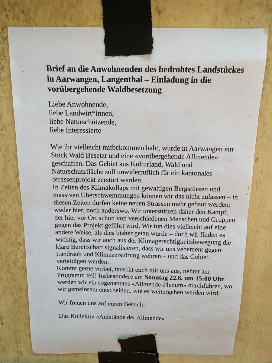 Der Brief des Kollektivs.