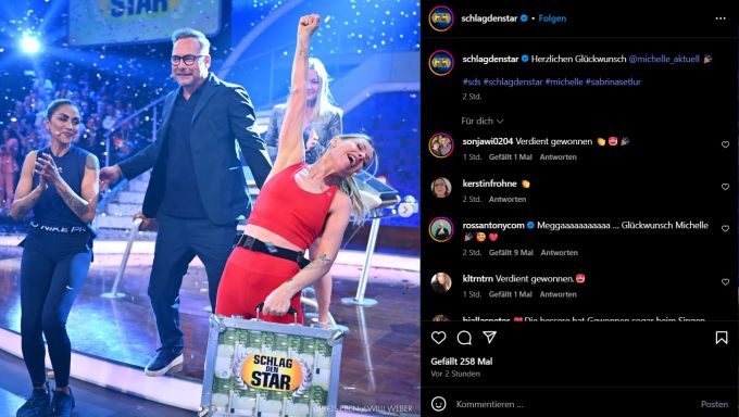 Michelle holt sich den Sieg bei «Schlag den Star». «Schlag den Star» michelle