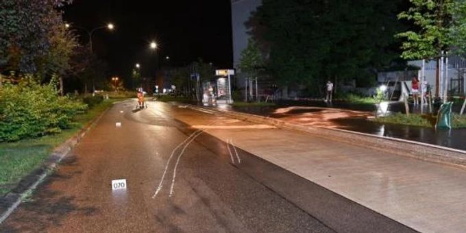 Unfallstelle in Volketswil. Unfallstelle in Volketswil
