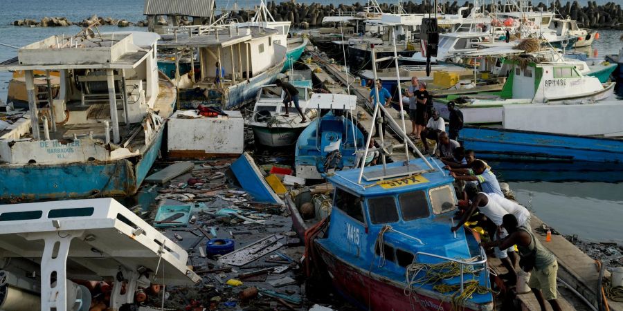 Hurrikan «Beryl» sorgte auch hier im Hafen von Bridgetown für massive Schäden.