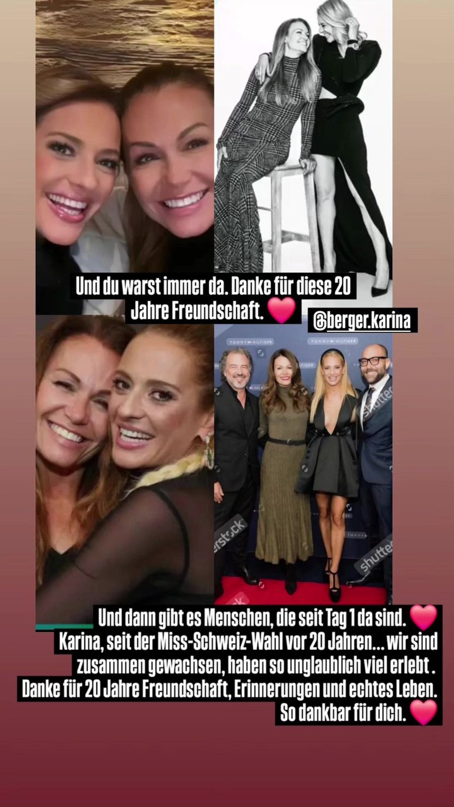 Eine Freundschaft fürs Leben: Karina Berger war für Christa Rigozzi seit der Miss-Schweiz-Wahl eine wichtige Wegbegleiterin.