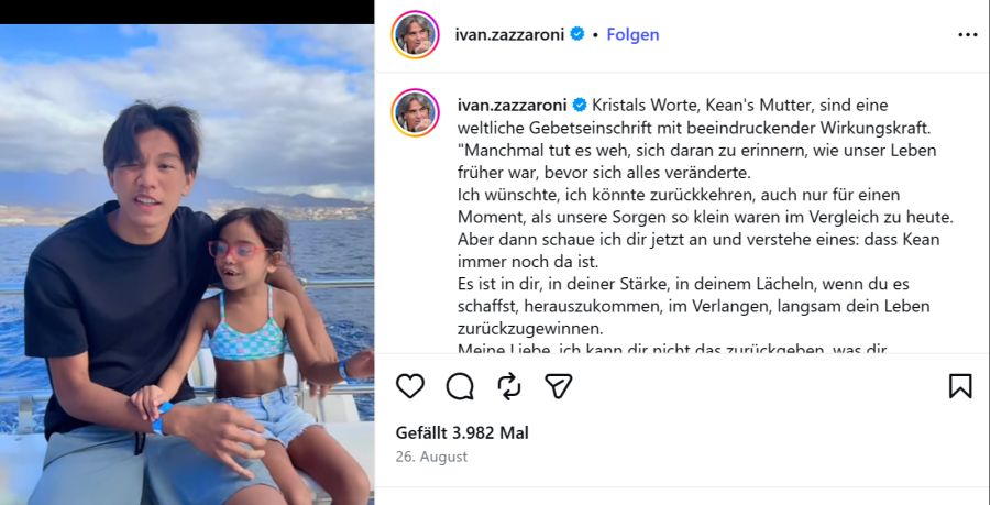 Kean (links) vor der Brandkatastrophe in Crans-Montana.