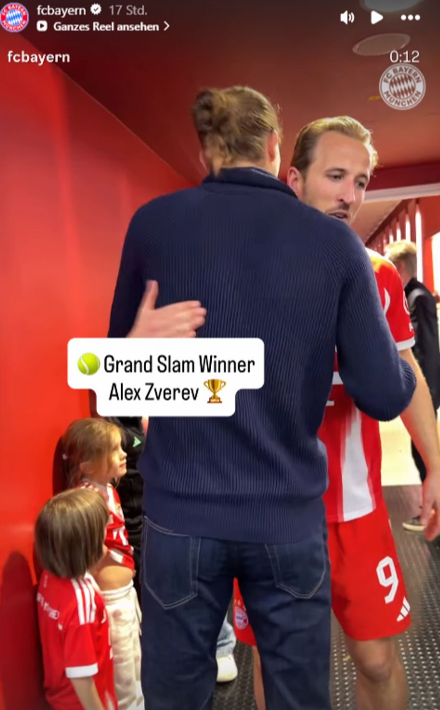 Zverevs Lieblingsverein Bayern München lässt ebenfalls Glückwünsche da.