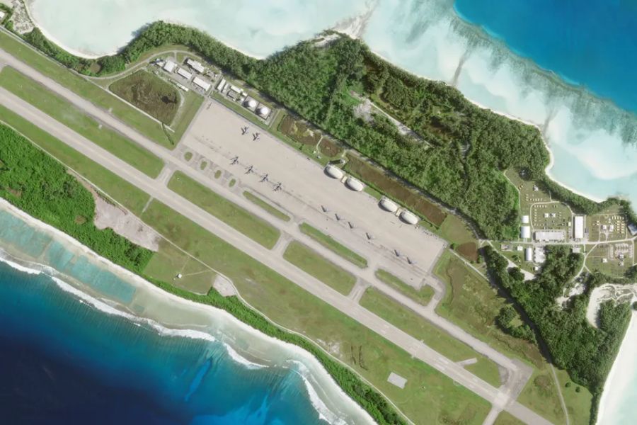 Die US-Militärbasis Diego Garcia ist die grösste Insel der Chagos-Inselgruppe.