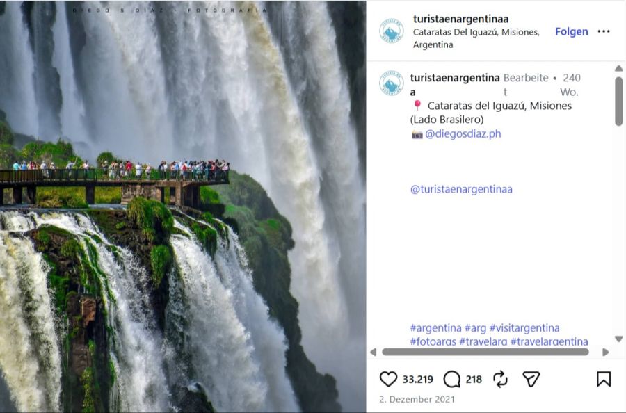 Iguazú-Wasserfälle (Argentinien/Brasilien).