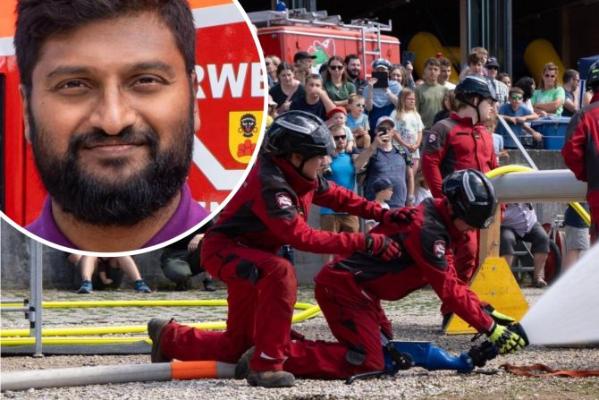 Am Nachmittag konnten die vielen Besuchenden verschiedene Einheiten wie beispielsweise die Jugendfeuerwehr in Aktion erleben.