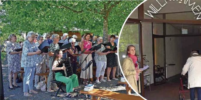 Der Kirchenchor singt am Chäppelifäscht.