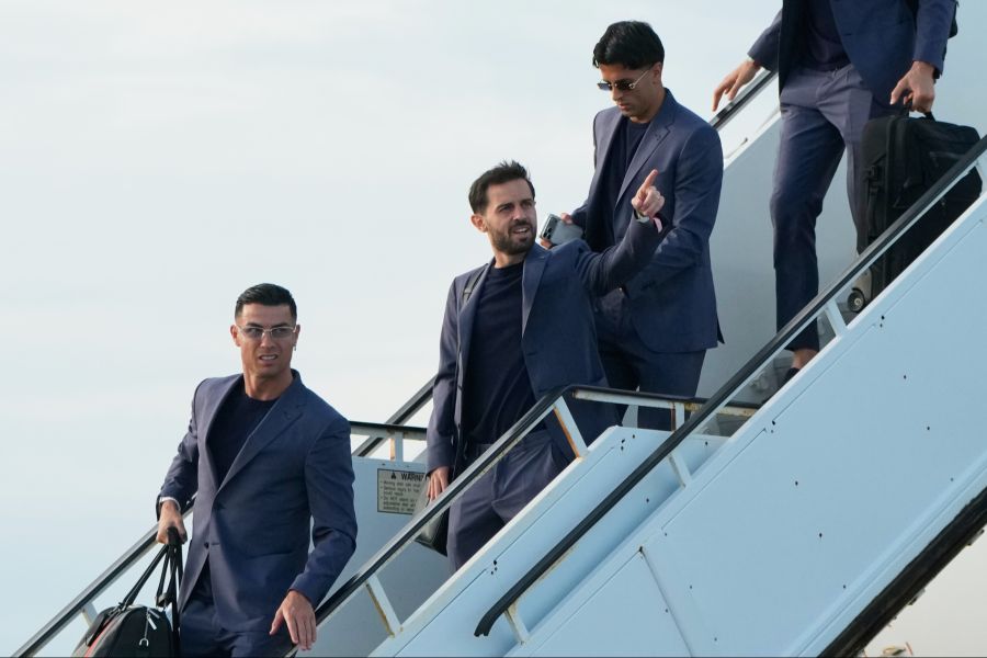 Der Superstar und sein Team sind in Florida gelandet.