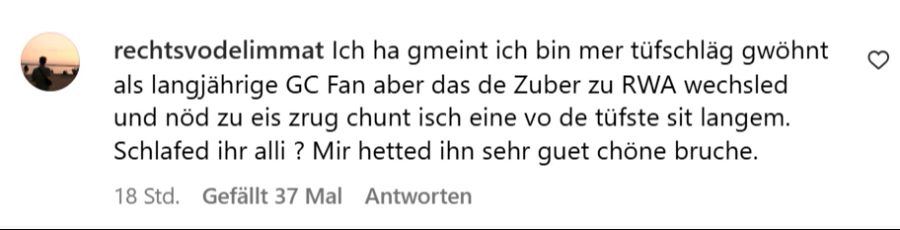 Die GC-Fans hätten sich eine Rückkehr ihres ehemaligen Spielers gewünscht.