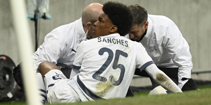 Alvyn Sanches hat sich beim ersten Einsatz für die Schweizer Nati schwer verletzt. Alvyn Sanches Schweizer Nati