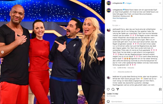 Detlef D! Soost und Kate Hall konnten sich gegen Eko Fresh und Sarah Bora behaupten. Detlef D Soost