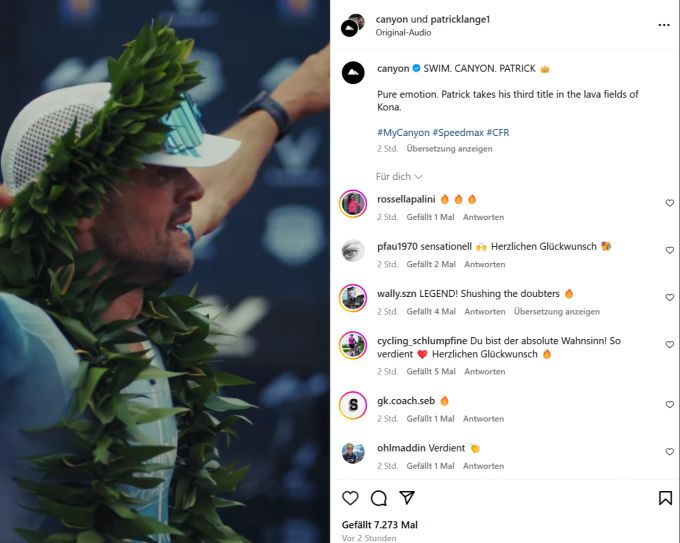 Patrick Lange feiert seinen Sieg beim Ironman in Hawaii. ironman patrick lange