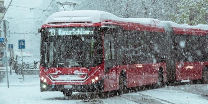 Bernmobil Schnee Chaos Bern