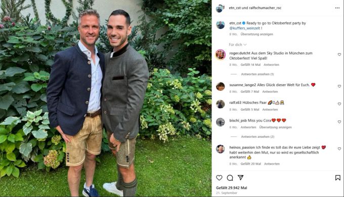 Seit letztem Sommer präsentiert Ralf Schumacher seinen Partner Étienne Bousquet-Cassagne auch öffentlich. Ralf Schumacher Étienne