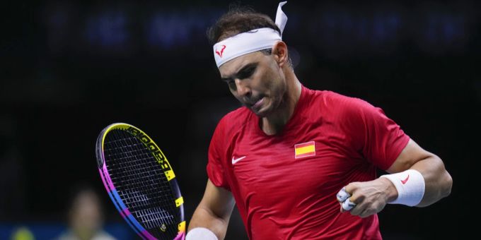 Rafael Nadal bei seinem Einsatz im Davis Cup in Málaga. Rafael Nadal