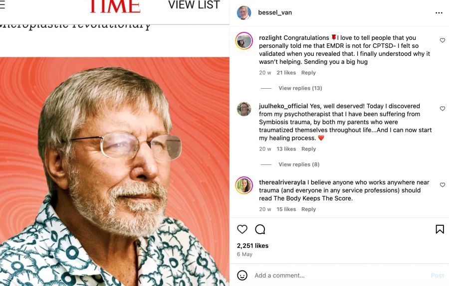 Bessel van der Kolk  Instagram Portrait