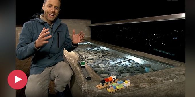 Im Video - SRF-Wetterfrosch Flury erklärt Prognosen mit Kinderspielzeug