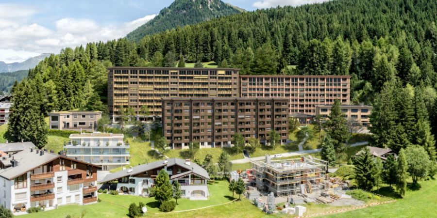 In Davos sollen auf dem Areal der ehemaligen Höhenklinik 150 Erstwohnungen für Einheimische entstehen. (Visualisierung)