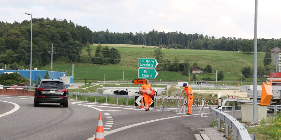 Autobahn Arbeiten Bau Strasse