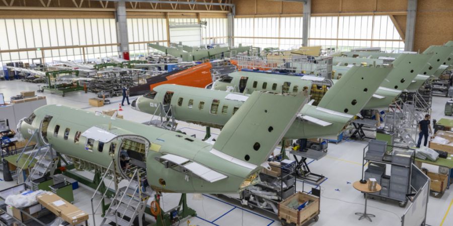 In einer Produktionshalle in Stans werden PC-24 gefertigt. (Archivaufnahme)