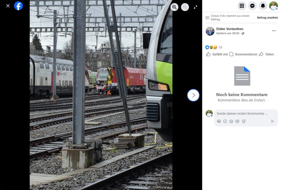 Im Bahnhof Bern kollidierten in der Nacht auf Dienstag zwei Züge während einer Rangierfahrt.
