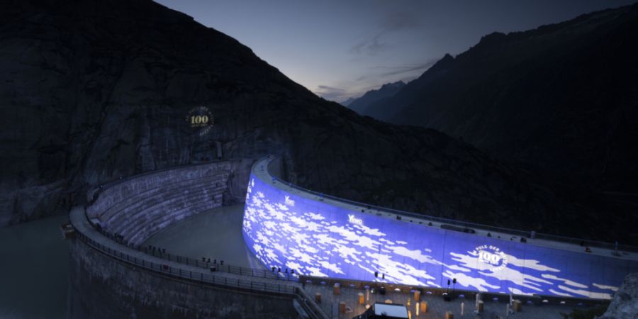 Die neue Spitallamm-Staumauer der Kraftwerke Oberhasli in Guttannen. Wer künftig wie viel Anteile an den KWO halten soll, ist noch offen. (Archivbild)