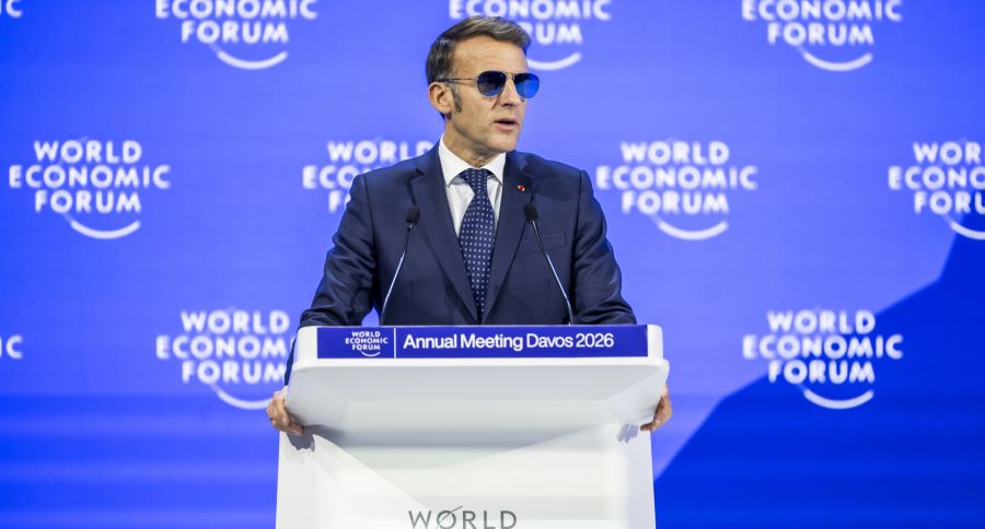 macron sonnenbrille davos