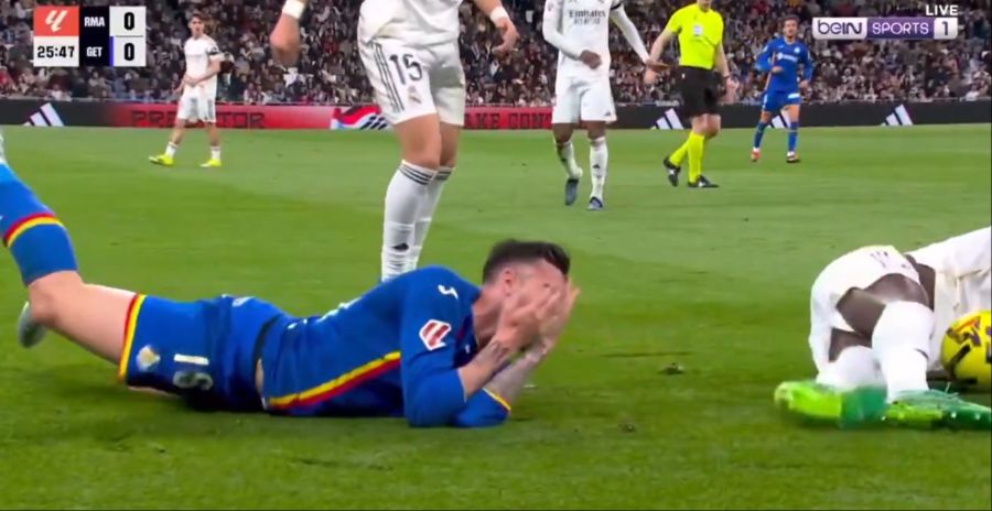 Rico bleibt anschliessend am Boden liegen.