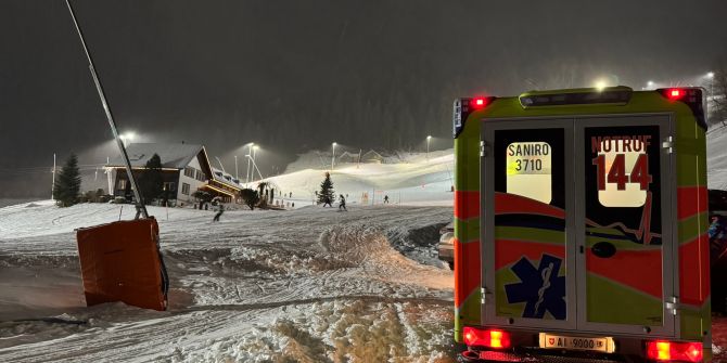 Skiunfall Skigebiet Horn