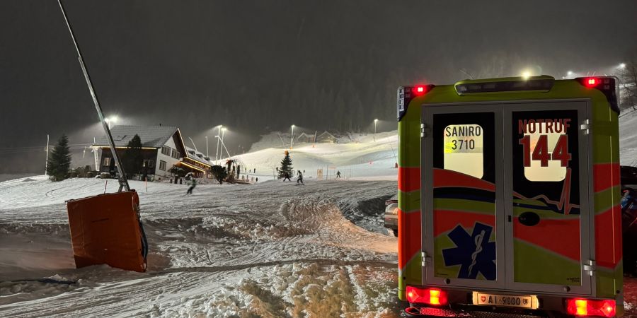 Skiunfall Skigebiet Horn