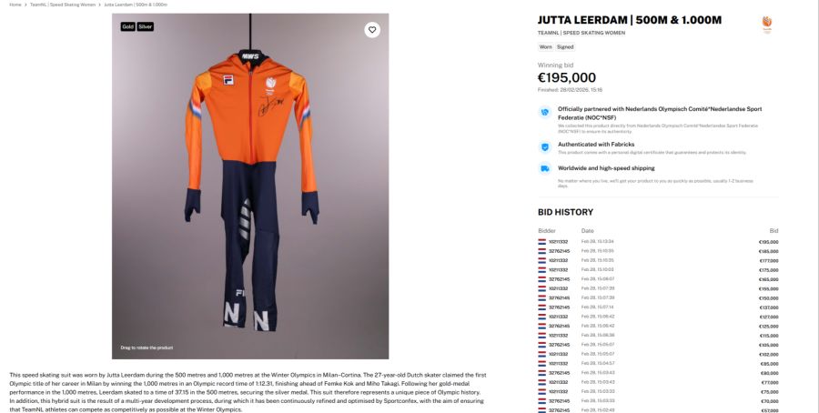 Jutta Leerdam Olympia 2026