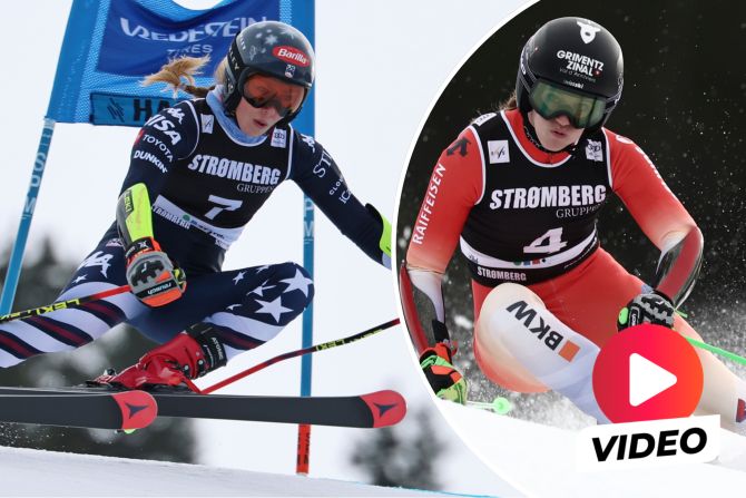 Camille Rast Mikaela Shiffrin