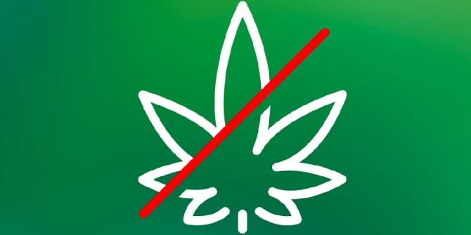 Rauchen von Cannabis verboten