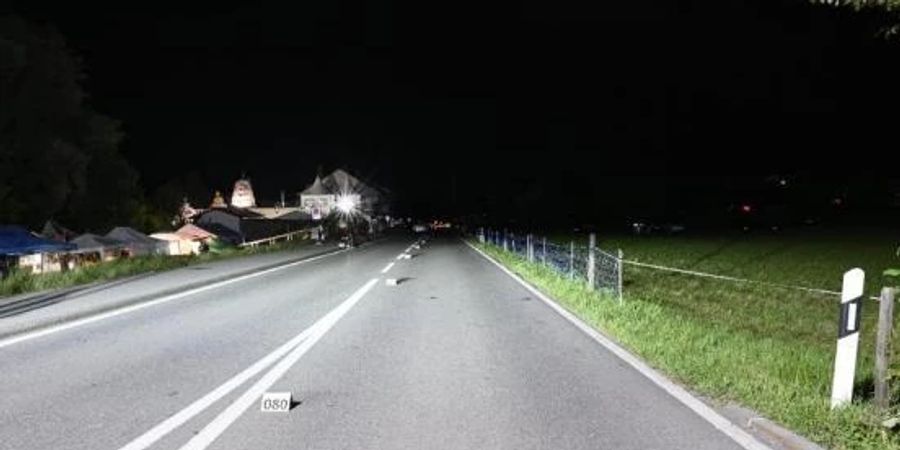 Unfallstelle in Dürnten.