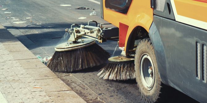 Strassenreinigung Maschine Bürste Putzen