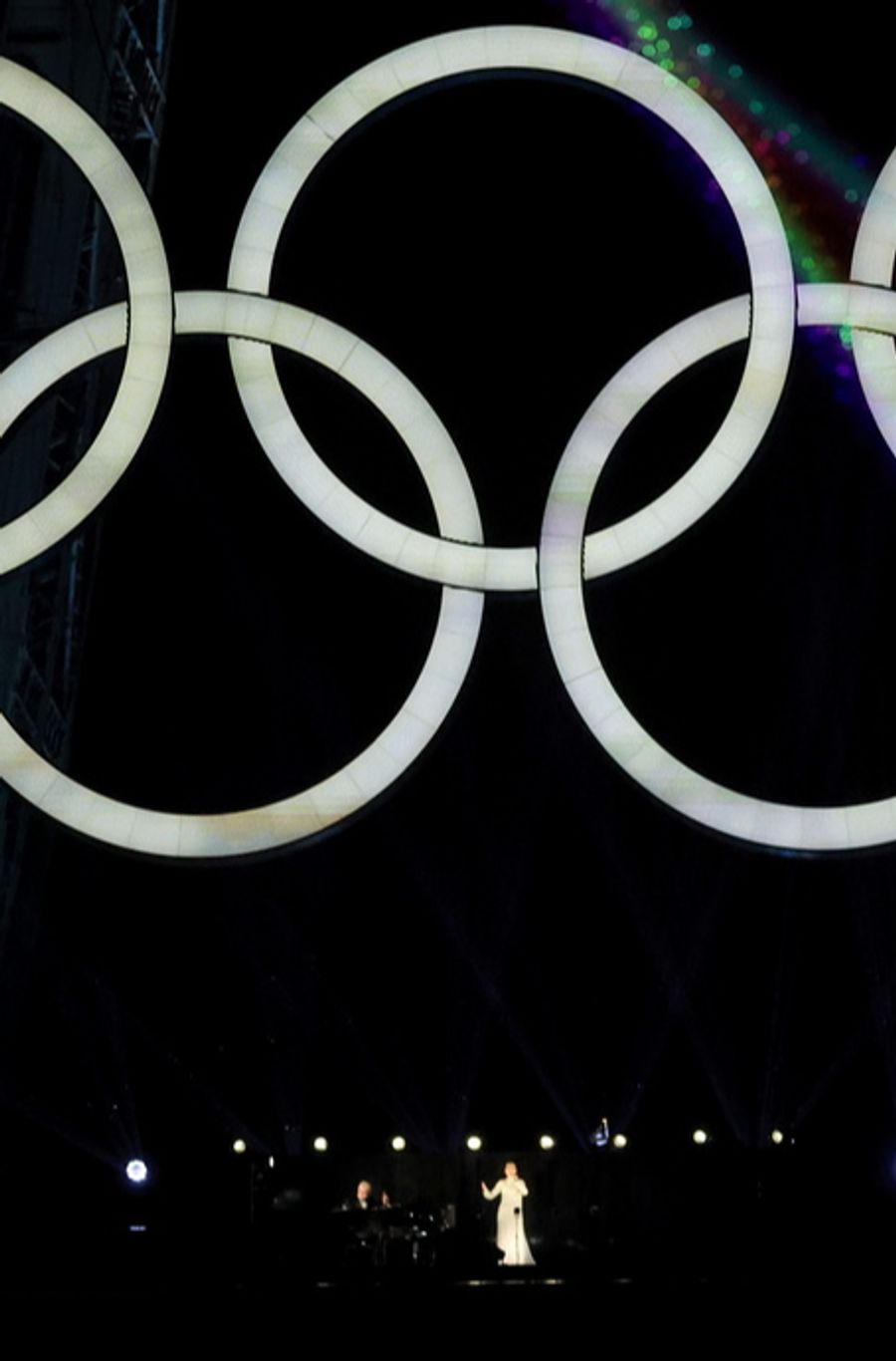 An den olympischen Spielen in Paris trat Céline Dion auf