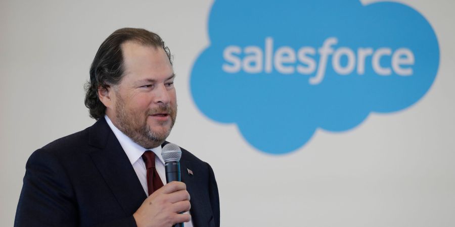 Die Vision von Salesforce-Chef Marc Benioff ist, den Kundendienst mit Hilfe von KI umzukrempeln. (Archivbild)