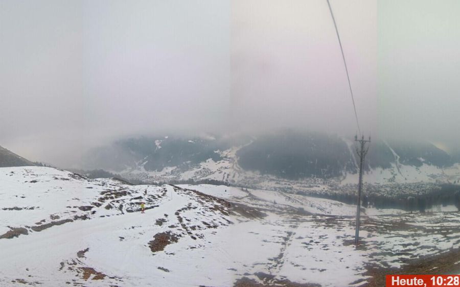 In den Bergen sieht es etwas weihnachtlicher aus: Der Strelaberg bei Davos GR.