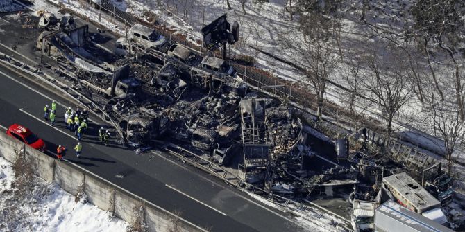 Massenkarambolage Japan