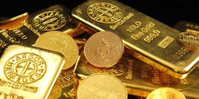 Gold Goldbarren Goldmünzen