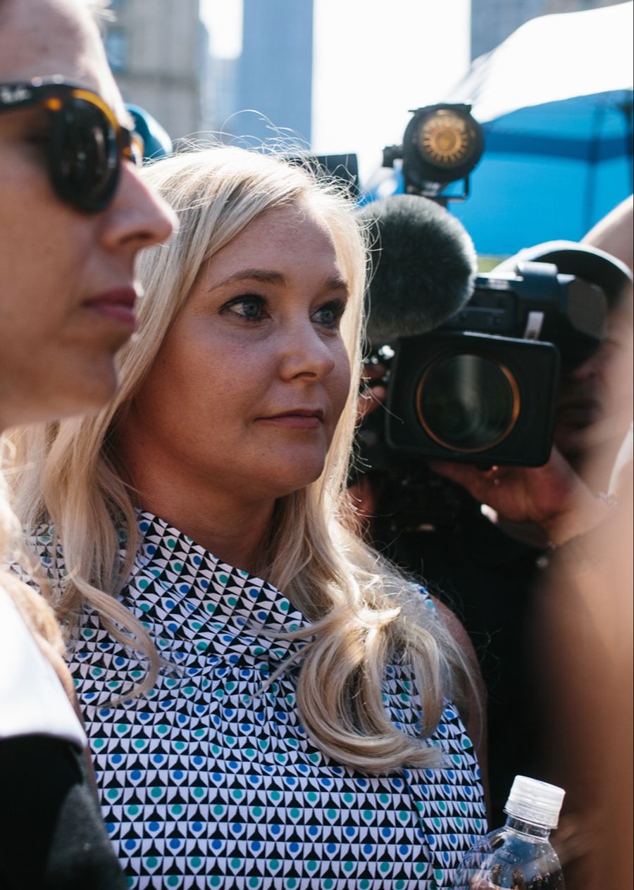 Virginia Giuffre im Jahr 2019 in New York vor Gericht.