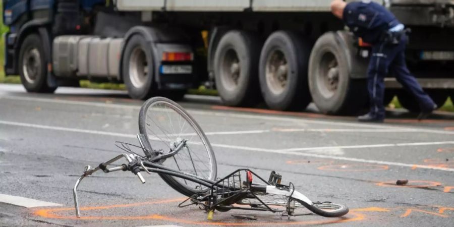 Fahrrad nach einem Unfall